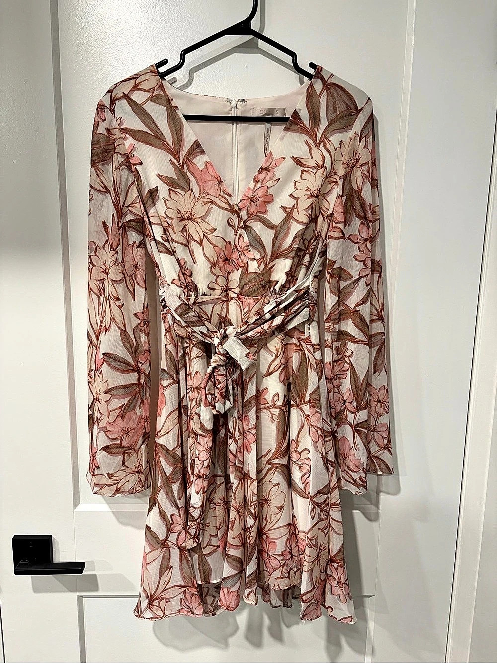 Guess Floral Long Sleeve Dress Size Small
